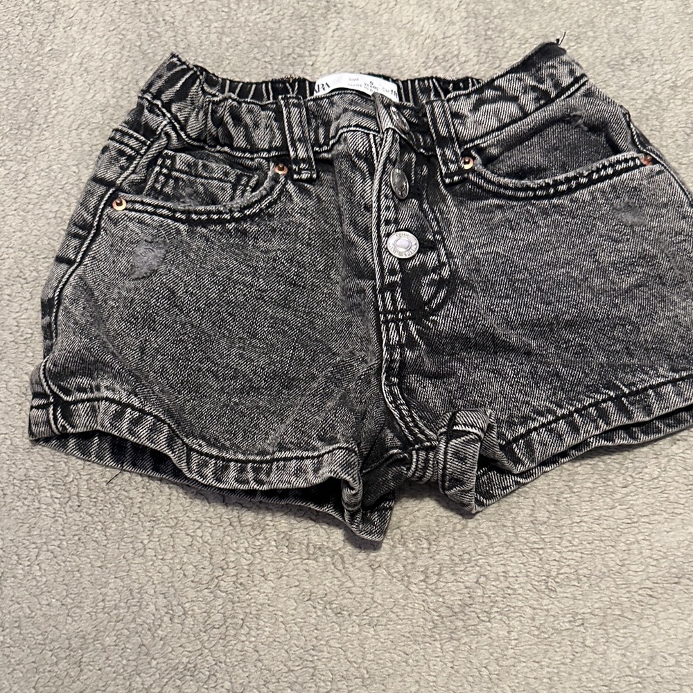 Zara Kids Black Denim Shorts